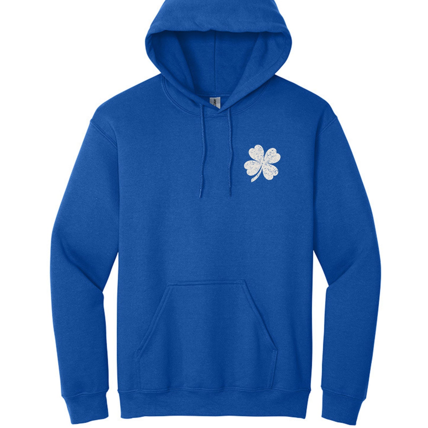 Shamrock Distressed American Flag - Gildan Heavy Blend Hoodie