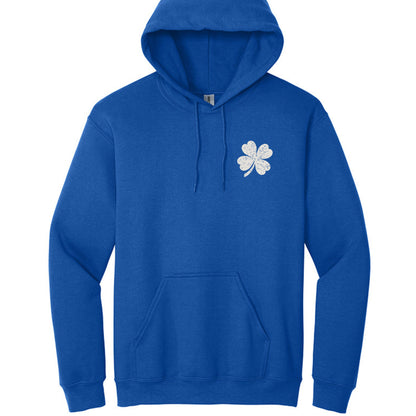 Shamrock Distressed American Flag - Gildan Heavy Blend Hoodie