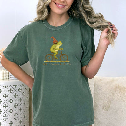 Off to cause a Kerfuffle - Funny Frog Meme Comfort Colors ® Heavyweight Ring Spun T-shirt