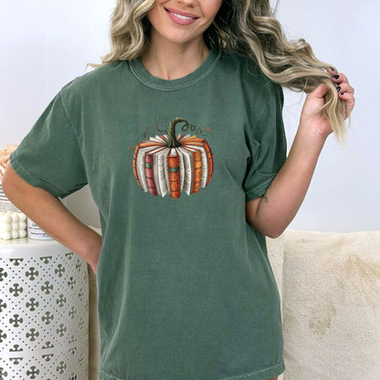 Book Lover Pumpkin - Comfort Colors ® Heavyweight Ring Spun Tee