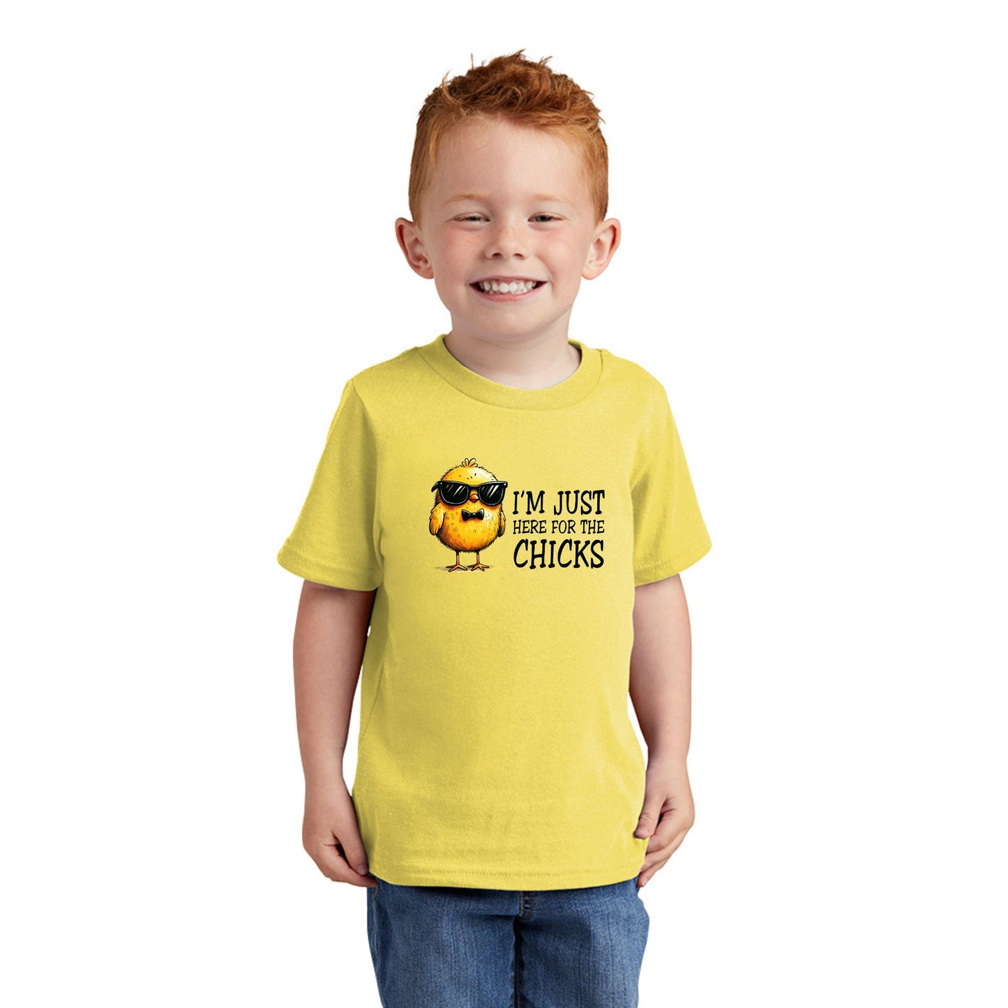 I'm just here for the Chicks - Fun Chick Themed Toddler T-shirt