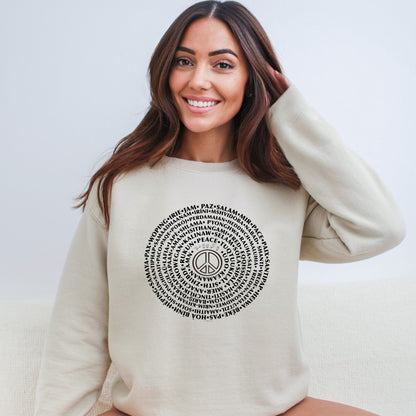 Can You Say PEACE - Gildan Crewneck - artwork designed by Cynthia NeJame