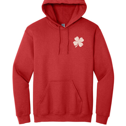 Shamrock Distressed American Flag - Gildan Heavy Blend Hoodie