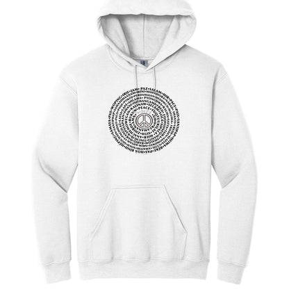 Can you say PEACE - Gildan Heavy Blend Hoodie - artwork designed by Cynthia NeJame