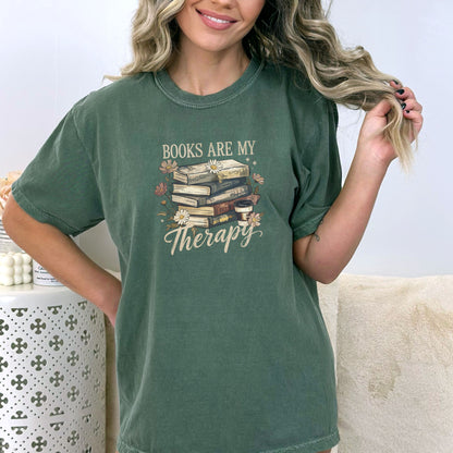 Books are my Therapy - Comfort Colors ® Heavyweight Ring Spun T-shirt