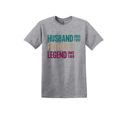 Husband, Father, Legend - Adult Unisex Soft T-shirt