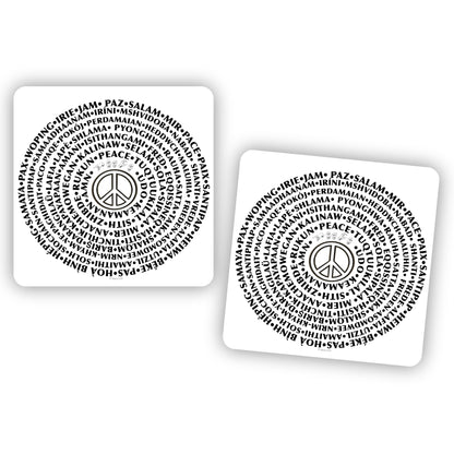 CAN YOU SAY PEACE - Coasters - MDF with cork backing - CAN YOU SAY PEACE LLC