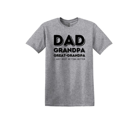 Papá, Abuelo, Bisabuelo- Camiseta suave unisex para adultos 