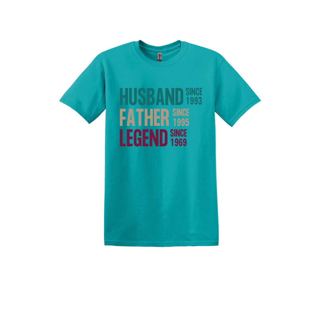 Husband, Father, Legend - Adult Unisex Soft T-shirt