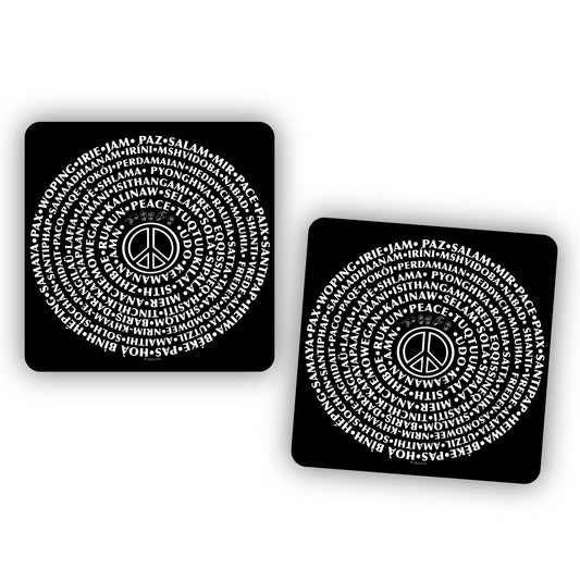 CAN YOU SAY PEACE - Coasters - MDF with cork backing - CAN YOU SAY PEACE LLC