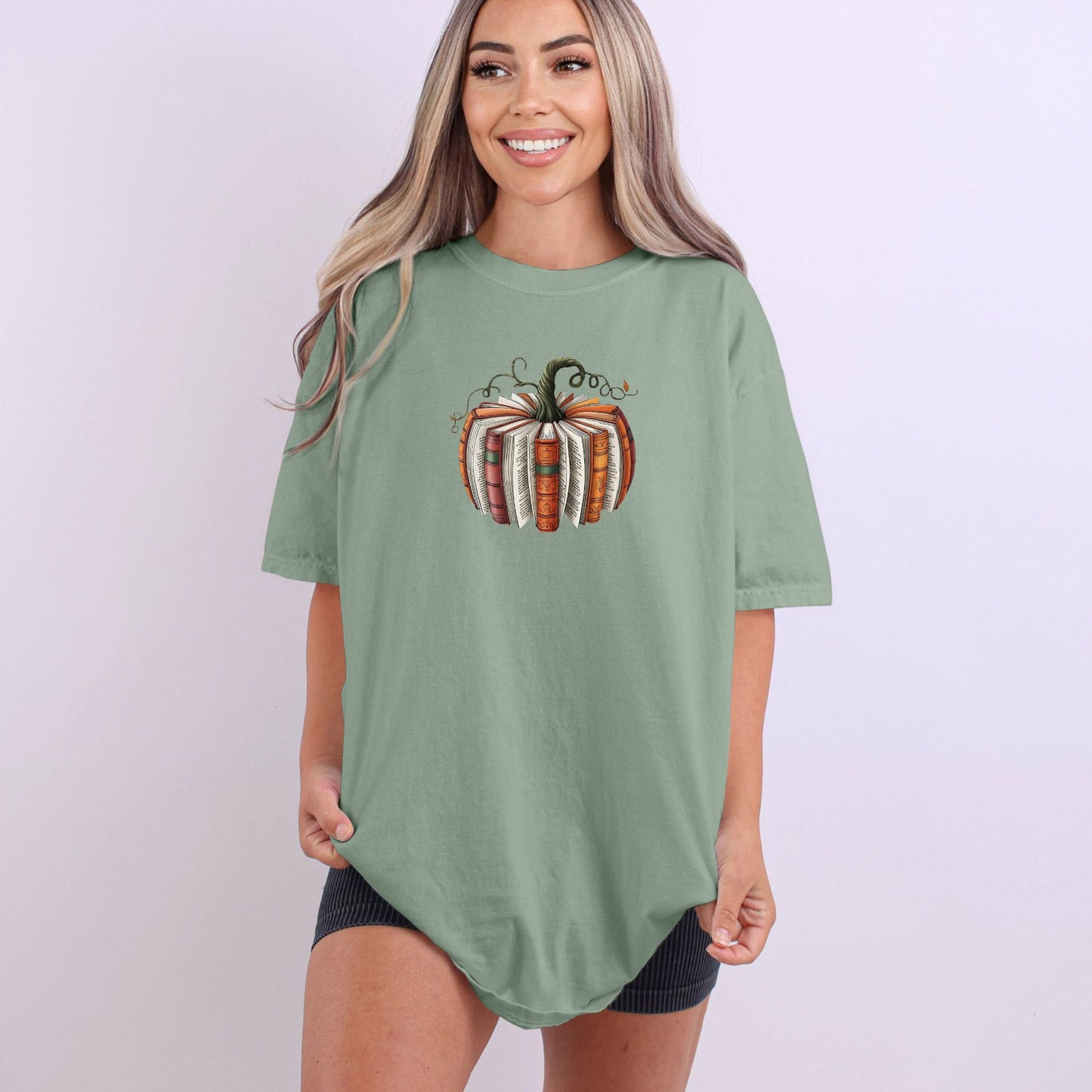 Book Lover Pumpkin - Comfort Colors ® Heavyweight Ring Spun Tee