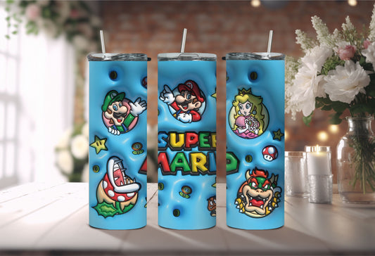 20 oz. Stainless Tumblers - Mario themed images