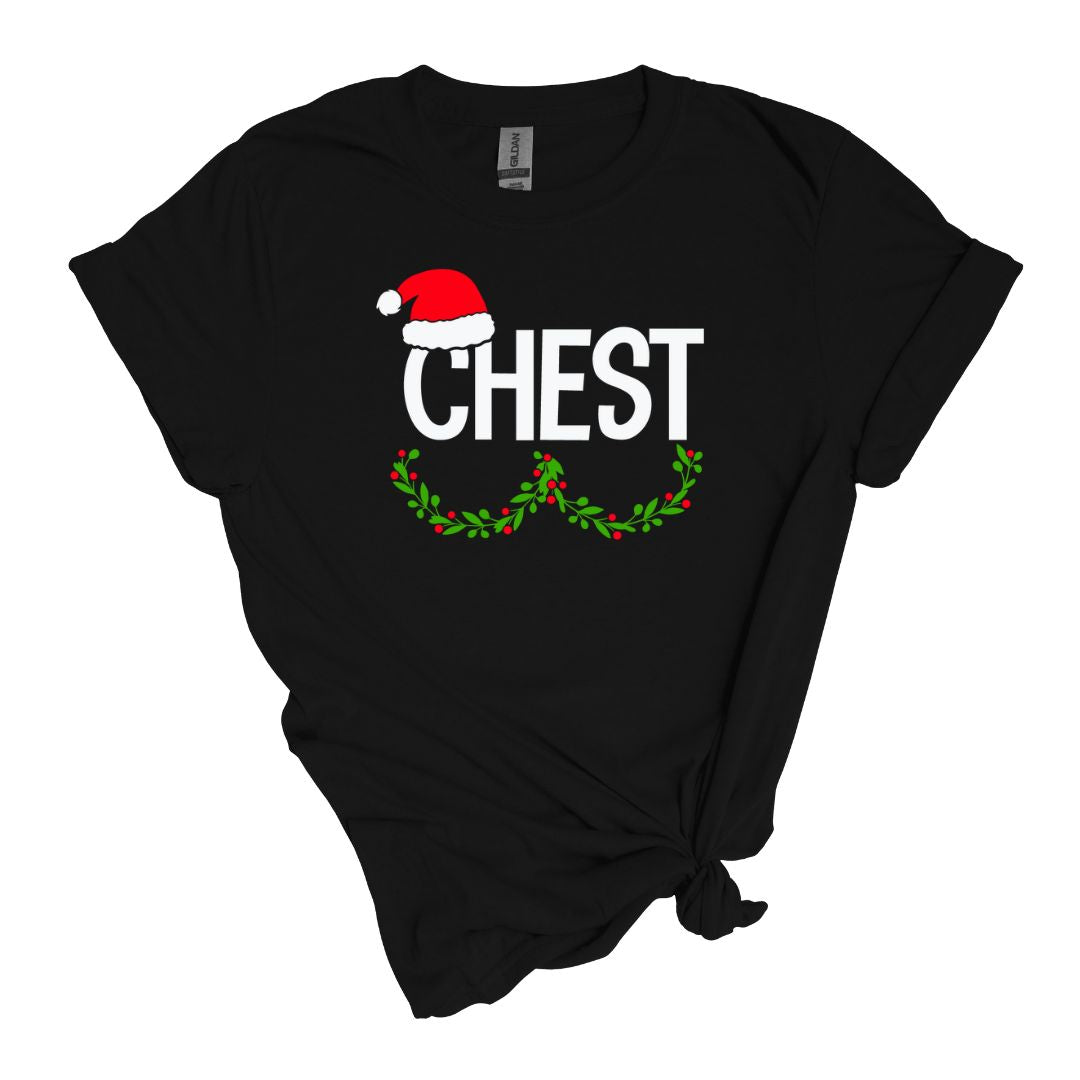 Chest and Nuts Couples Fun Christmas Tops!