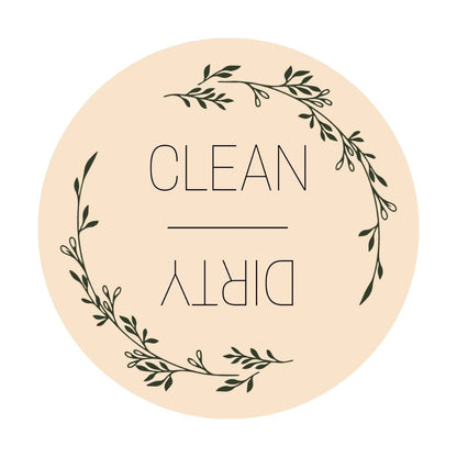 Clean/Dirty Dishwasher Magnet - 2.95" round - various colors and floral designs