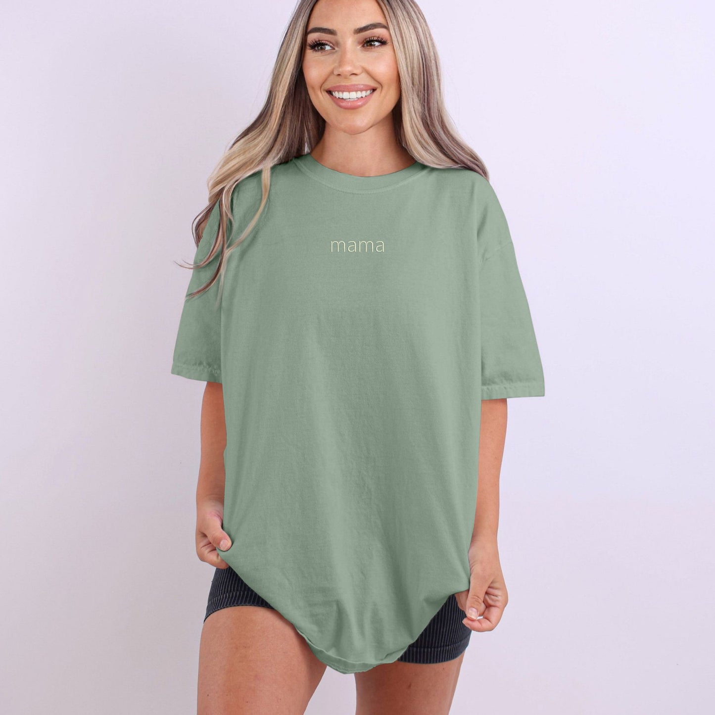 MAMA Minimalist Monochrome Embroidered Comfort Colors® T-Shirt