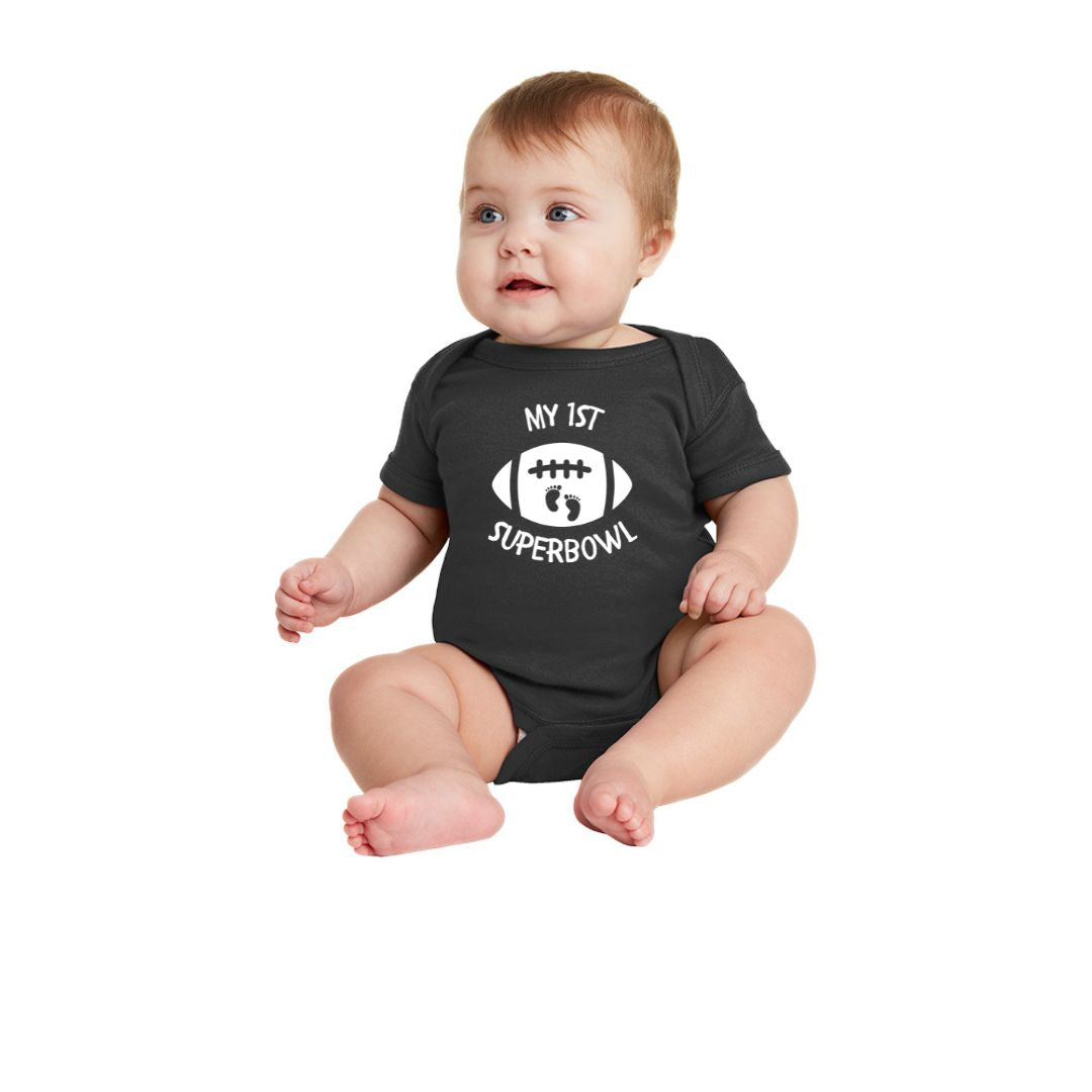 My 1st Superbowl!  Infant one-piece Tee