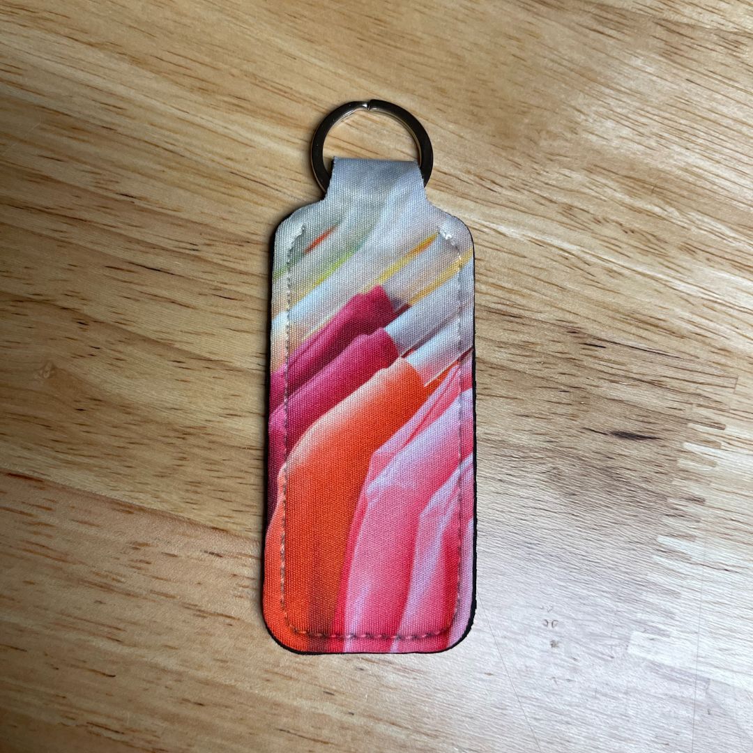 Neoprene Lip Balm or Lipstick Holder Keychain - Customize with your own image and/or text!