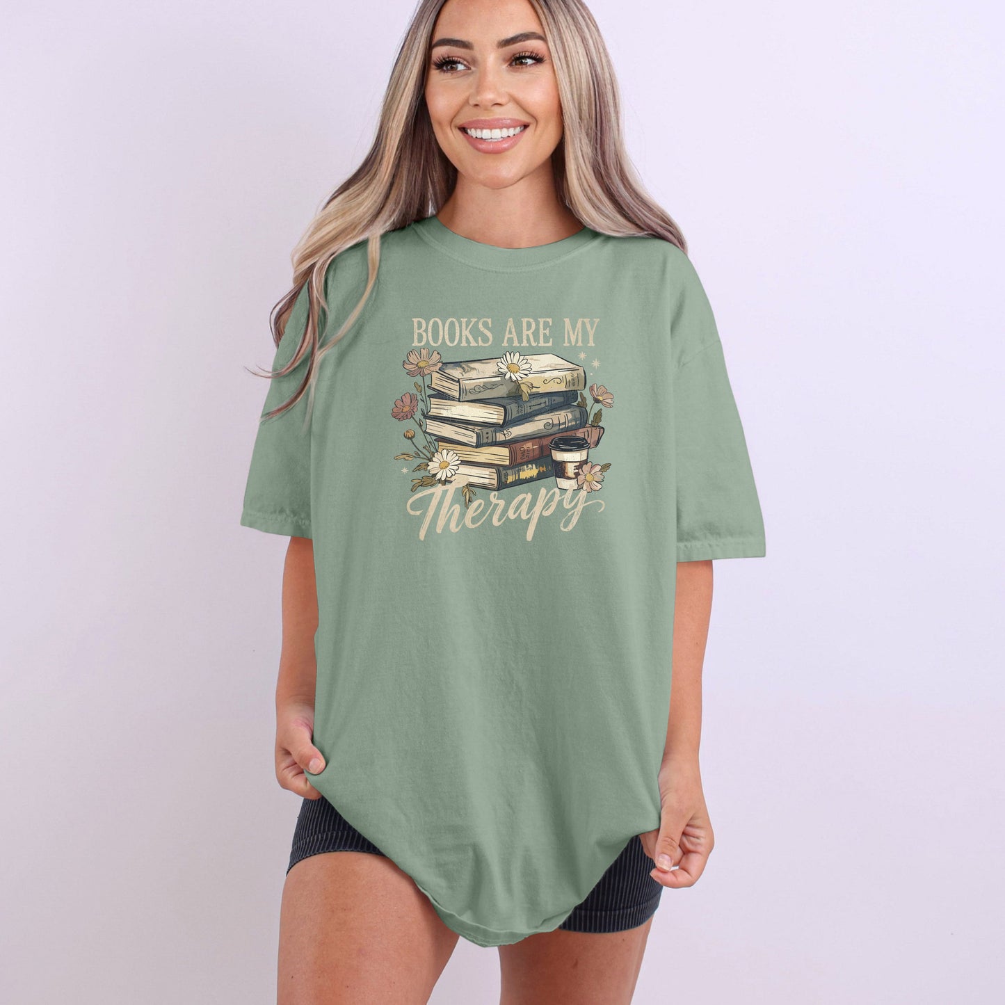 Books are my Therapy - Comfort Colors ® Heavyweight Ring Spun T-shirt