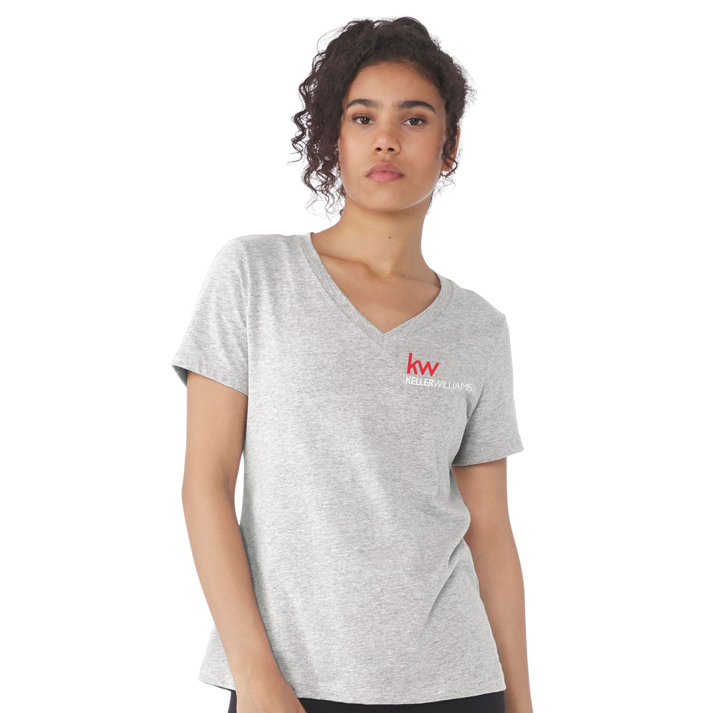 Keller Williams Realtor Chest Logo Women's Relaxed V-Neck T-Shirt