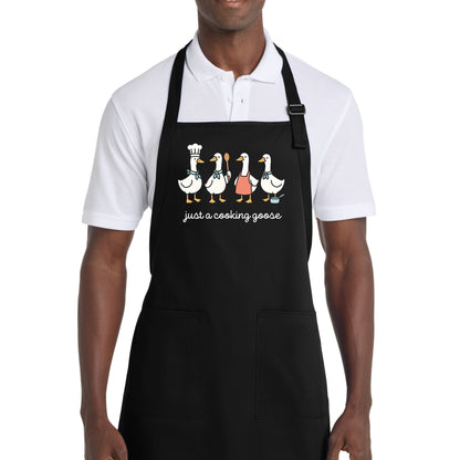 Just a Cooking Goose - Port Authority® Full-Length Apron with Pockets