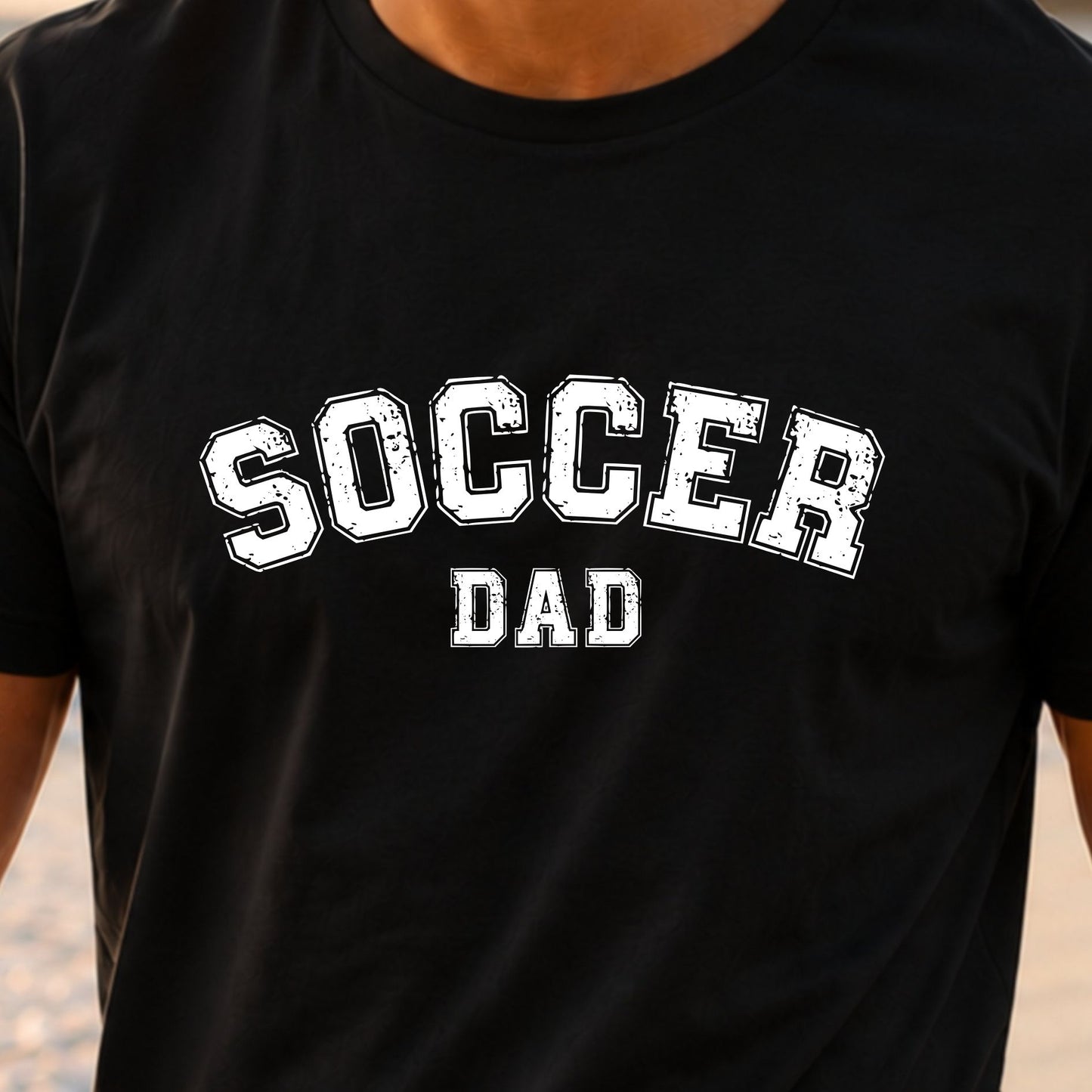 Soccer Mom / Dad - Distressed Athletic Artwork | Heavy Cotton Unisex T-shirt