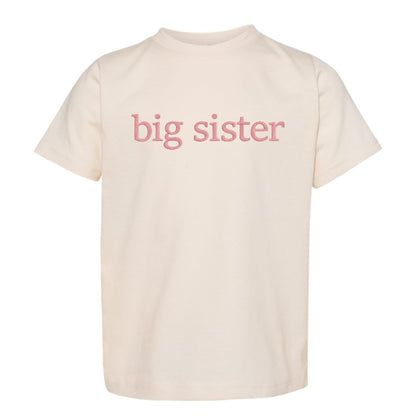 Faux Embroidery Big/Little Brother/Sister Matching Tops
