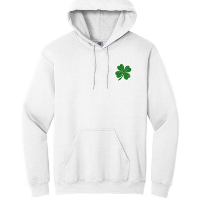 Shamrock Distressed American Flag - Gildan Heavy Blend Hoodie