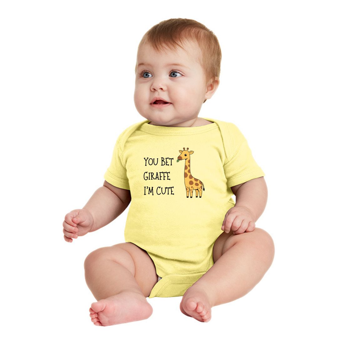 You Bet Giraffe I'm Cute - Infant Ribbed Bodysuit