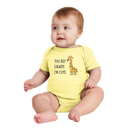 You Bet Giraffe I'm Cute - Infant Ribbed Bodysuit