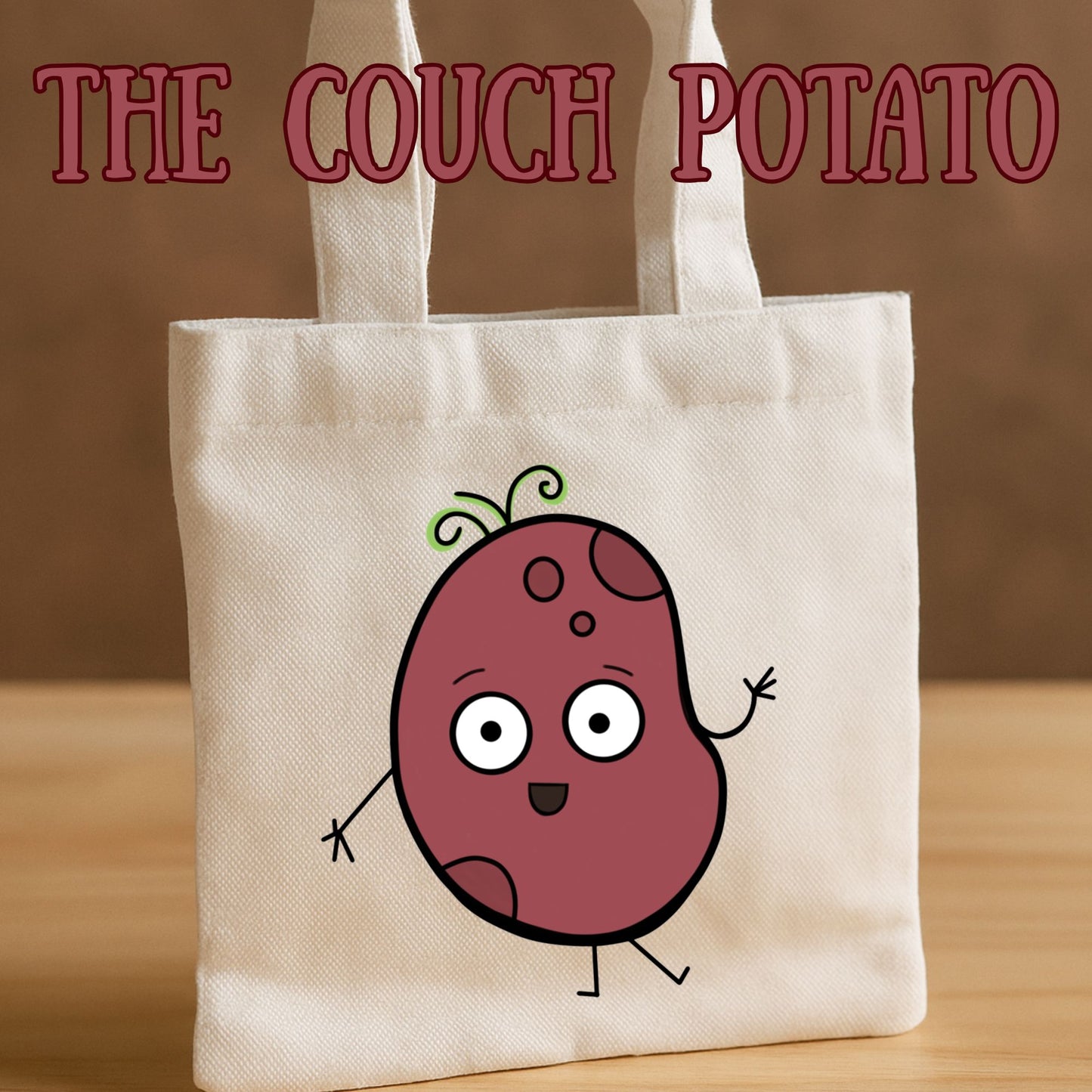 The Bad Seed Inspired Mini Tote Bags – 8" x 8.75" White Canvas - Choose your favorite character!