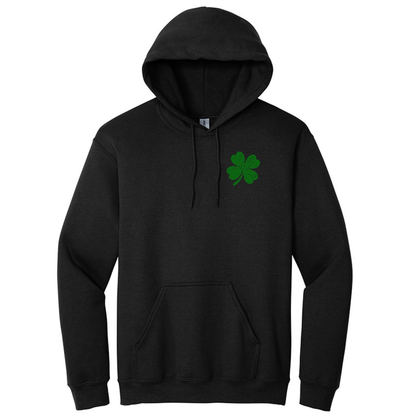 Shamrock Distressed American Flag - Gildan Heavy Blend Hoodie