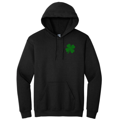 Shamrock Distressed American Flag - Gildan Heavy Blend Hoodie