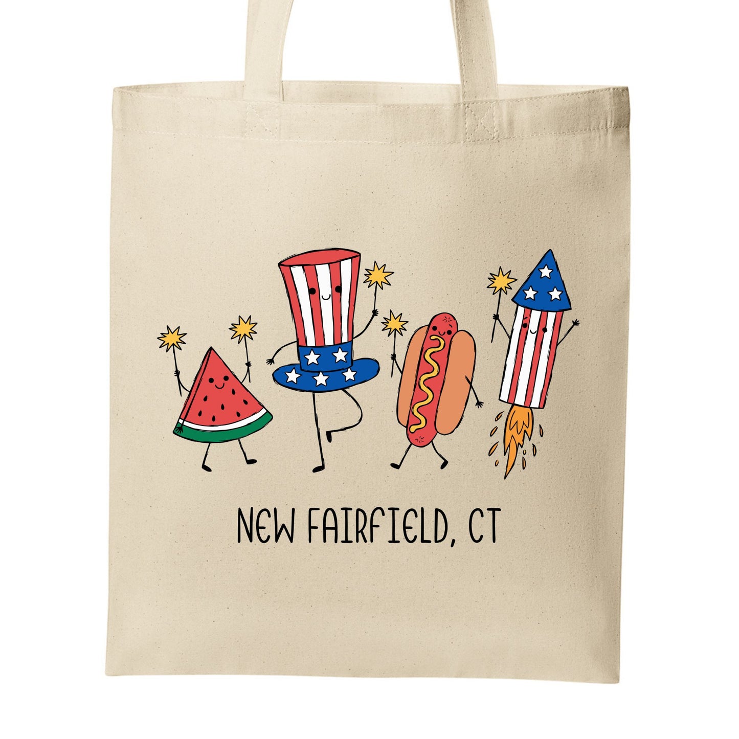 Patriotic Canvas Tote Bag
