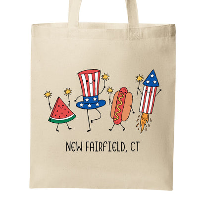 Patriotic Canvas Tote Bag