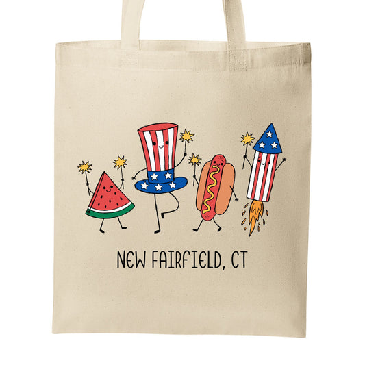 Patriotic Canvas Tote Bag