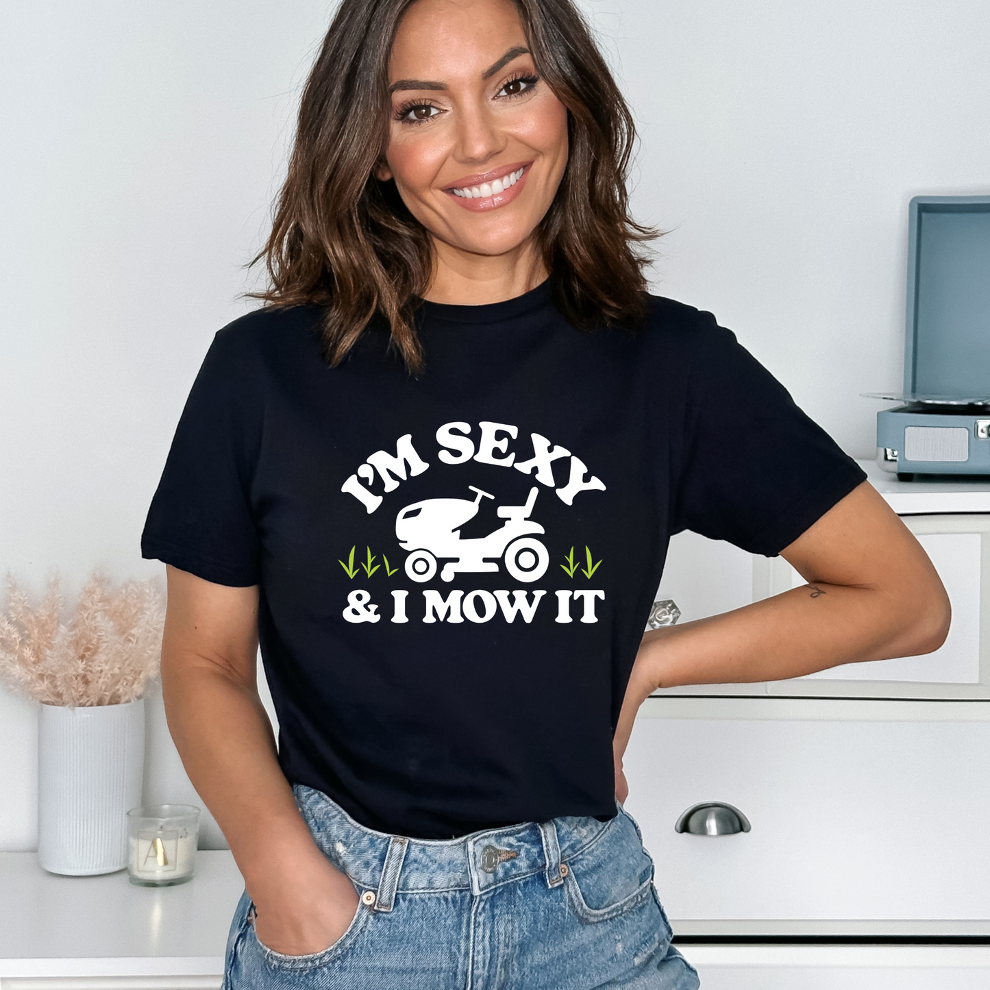 Soy sexy y lo corto - Camiseta suave unisex para adultos 