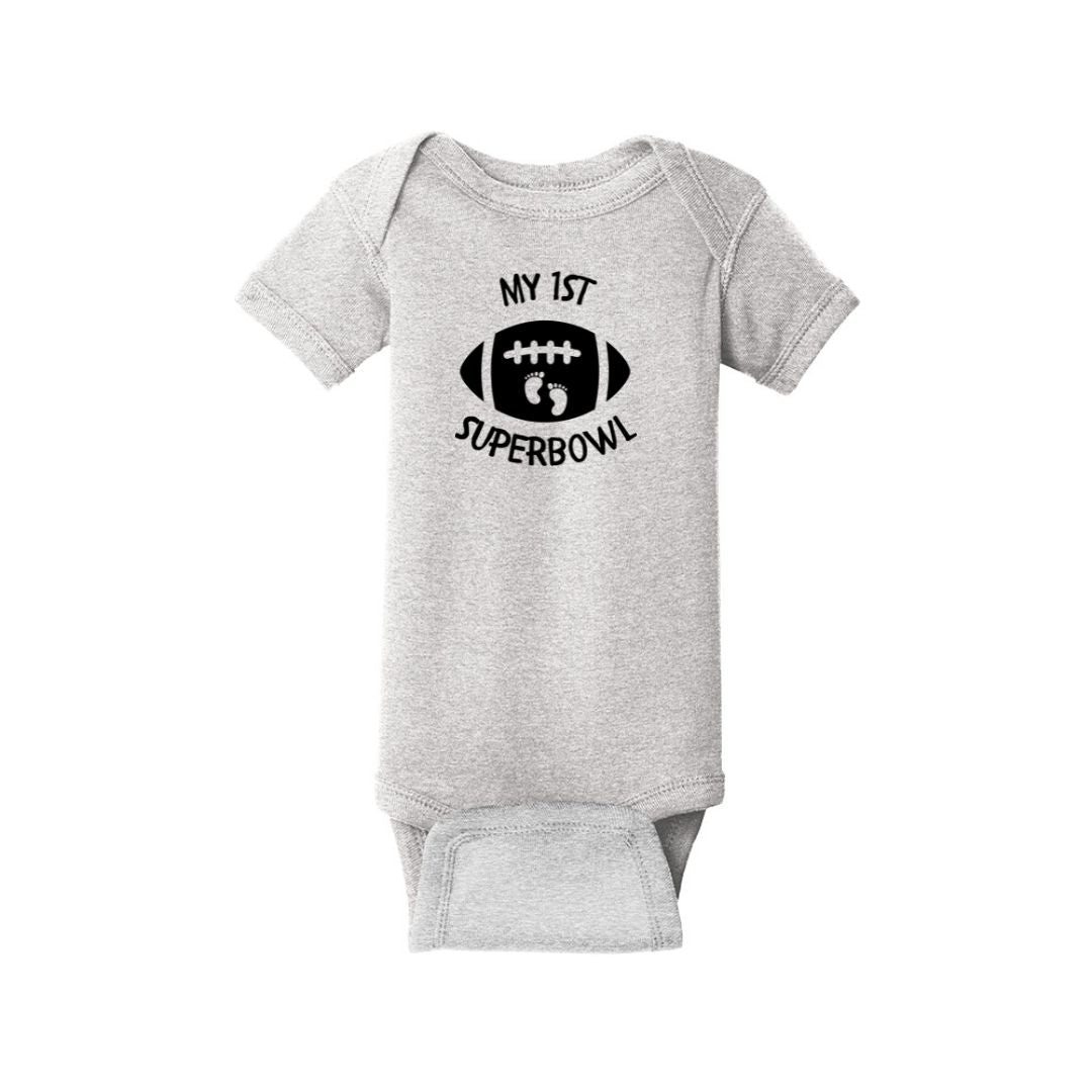 My 1st Superbowl!  Infant one-piece Tee