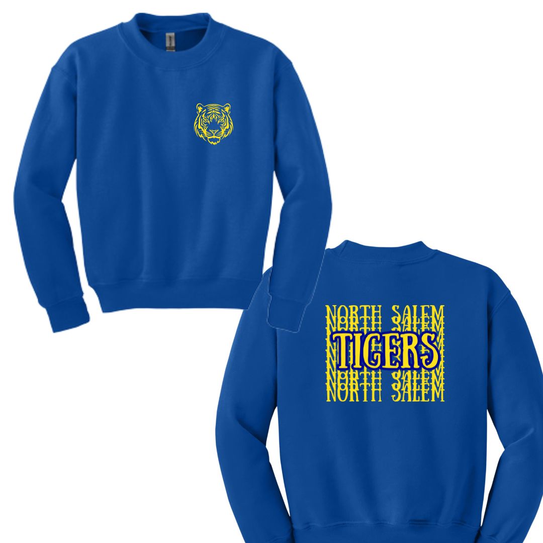 North Salem Tigers Sweatshirts - Artwork on front and back