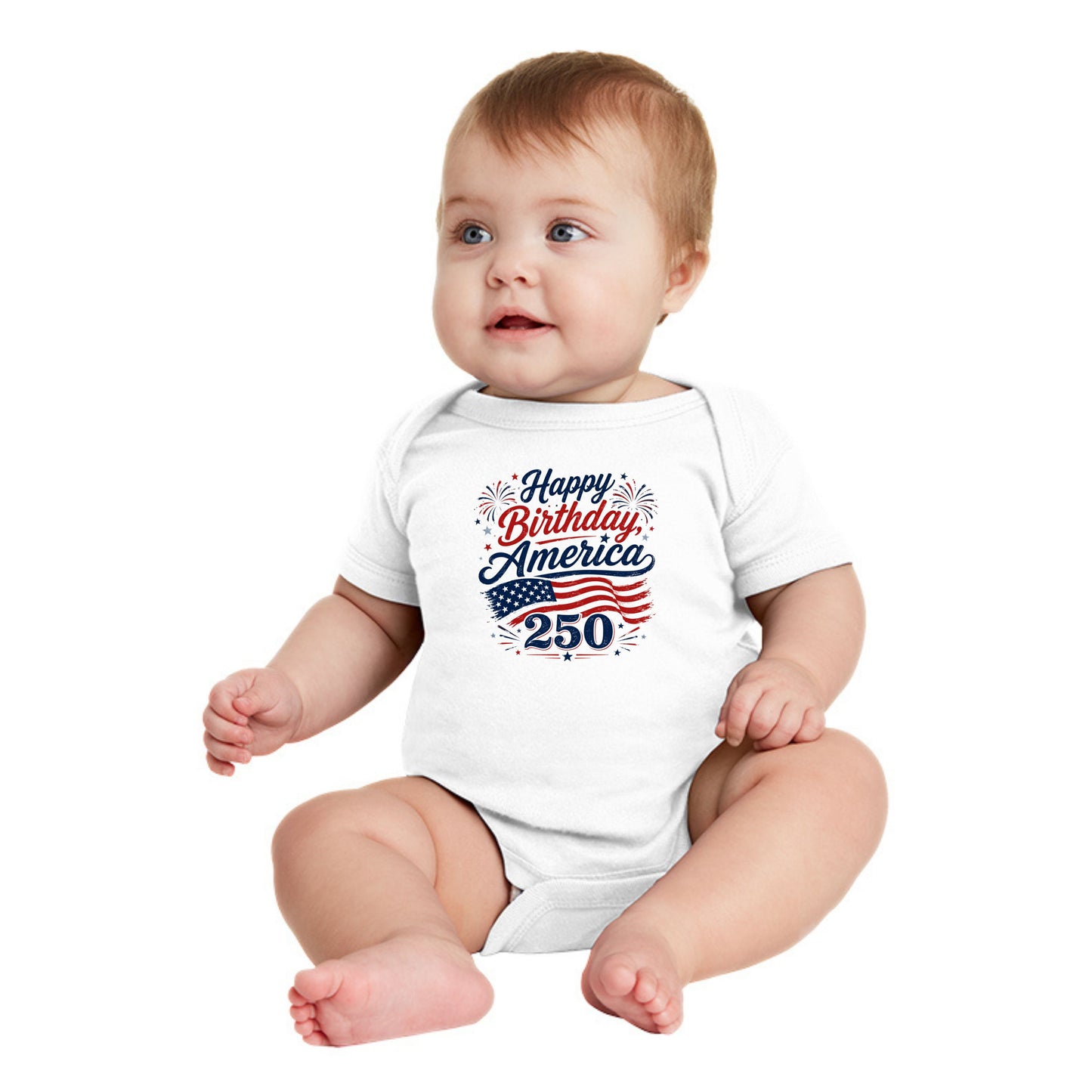 Happy Birthday, America!  - 250 Year Celebration Tee - Available in Adult, Youth, Toddler & Infant sizes