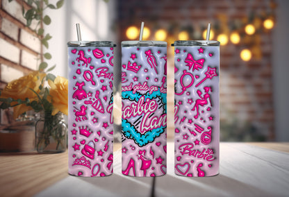 20 oz. Stainless Tumblers - Barbie themed images