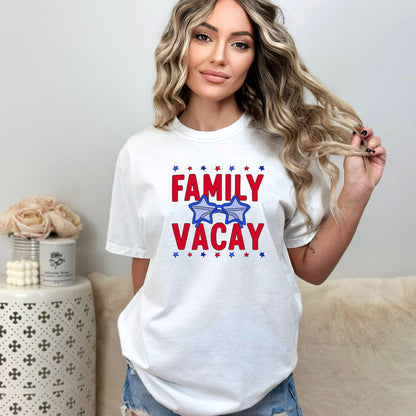Family Vacay Patriotic Tees - Available in Adult, Youth, Toddler & Infant sizes