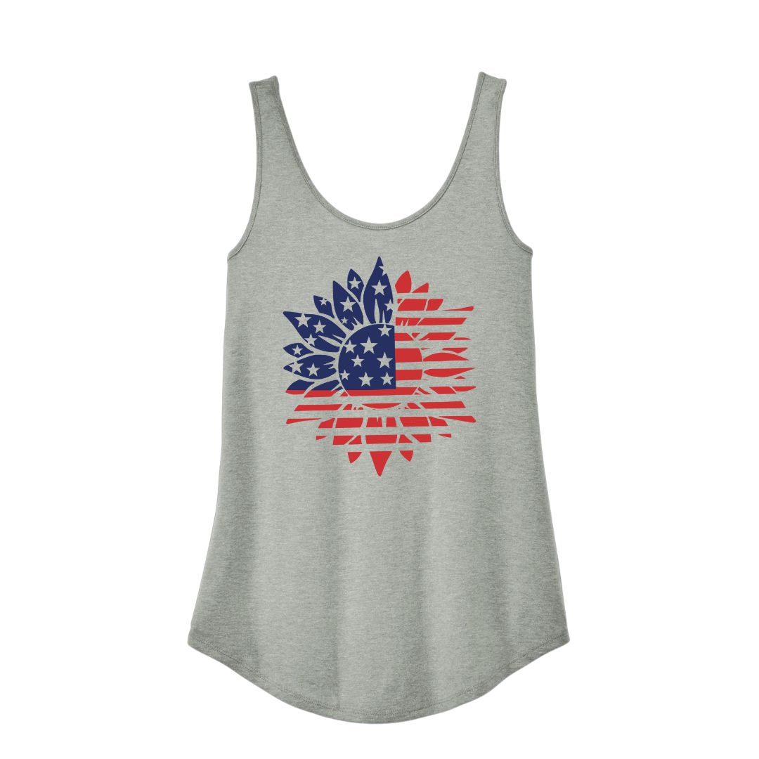 Tee-shirt ou débardeur drapeau tournesol - USA