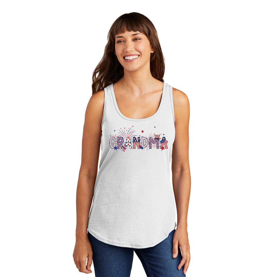 Fireworks 4th of July Women's Tank Top - Grandma, Gigi or Mama