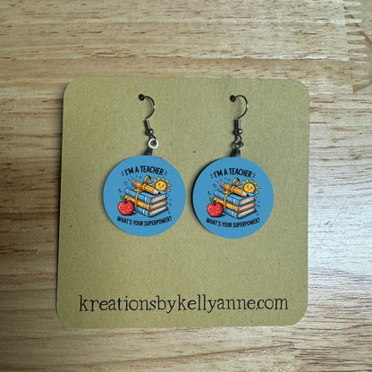 Teacher Earrings - Fun Accessory for the most fun teachers!