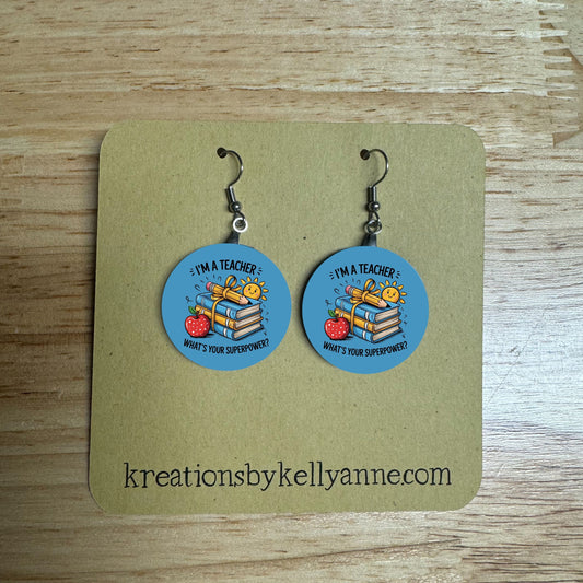 Teacher Earrings - Fun Accessory for the most fun teachers!