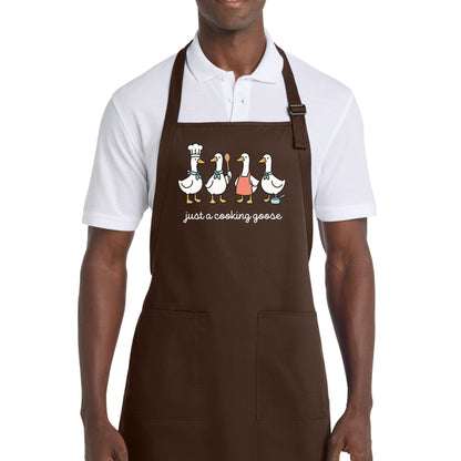 Just a Cooking Goose - Port Authority® Full-Length Apron with Pockets