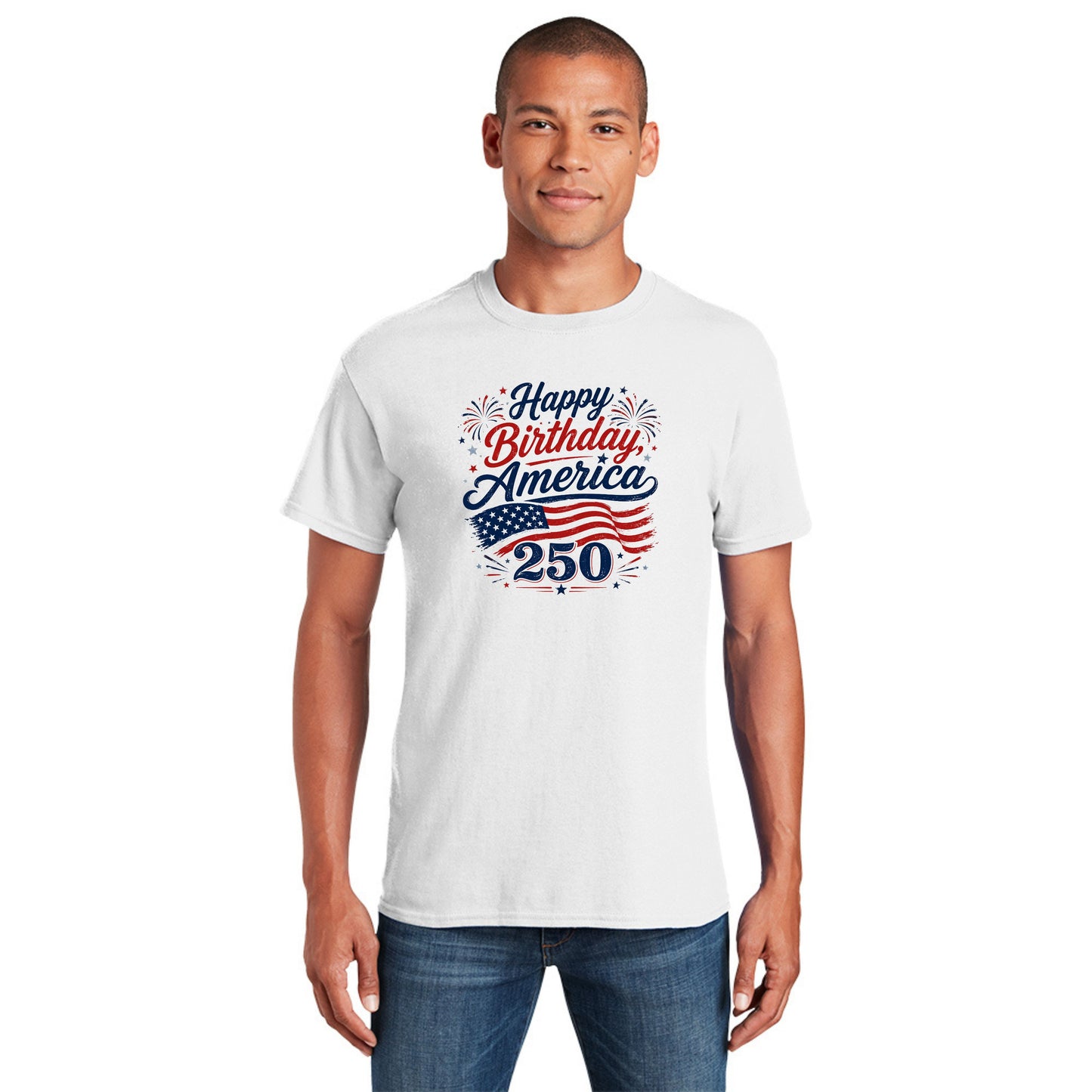 Happy Birthday, America!  - 250 Year Celebration Tee - Available in Adult, Youth, Toddler & Infant sizes