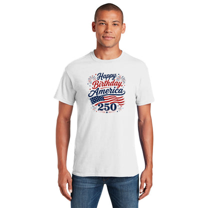 Happy Birthday, America!  - 250 Year Celebration Tee - Available in Adult, Youth, Toddler & Infant sizes