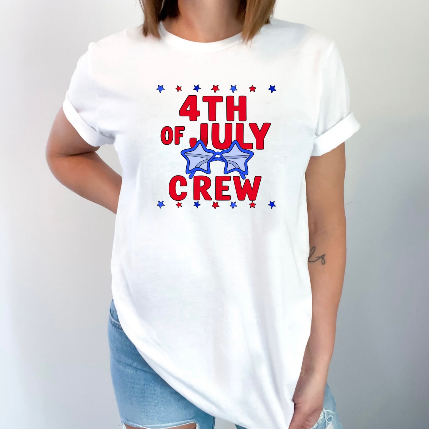 4th of July Crew Tee - Fun Tee for Groups - Available in Adult, Youth, Toddler & Infant sizes