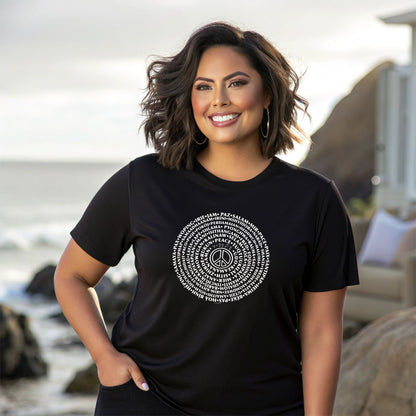 Can You Say PEACE - Gildan Heavy Cotton Unisex T-shirt - artwork designed by Cynthia NeJame